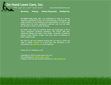 Tablet Screenshot of onhandlawncareinc.com